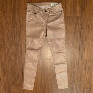 All Saints Light Pink Faux Leather Pants 26